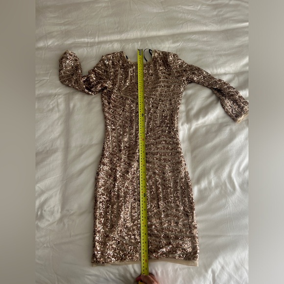 Forever 21 Sequin Rose Gold Stretchy Dress - Picture 8 of 8